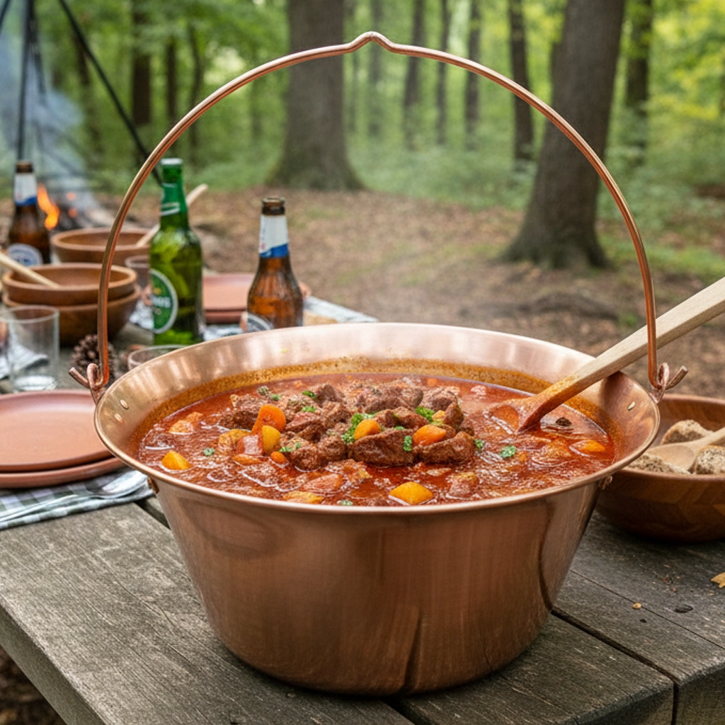 Medený kotlík 20 L s varechou